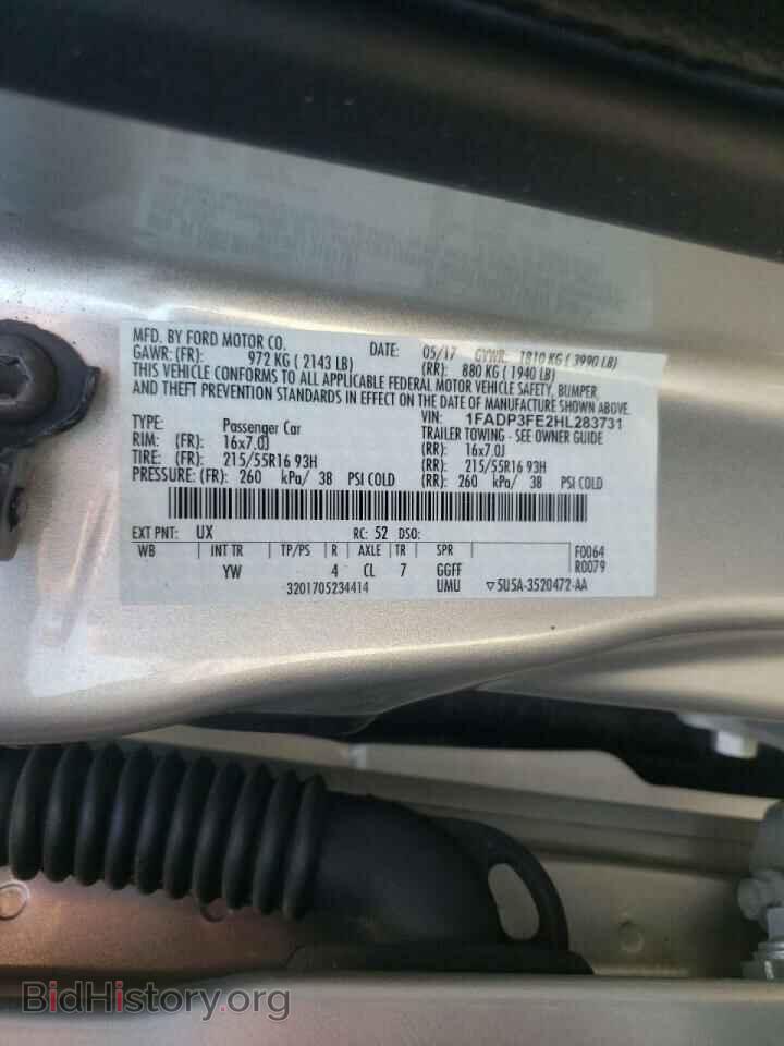 2017 FORD FOCUS - VIN: 1FADP3FE2HL283731 - Photo 10
