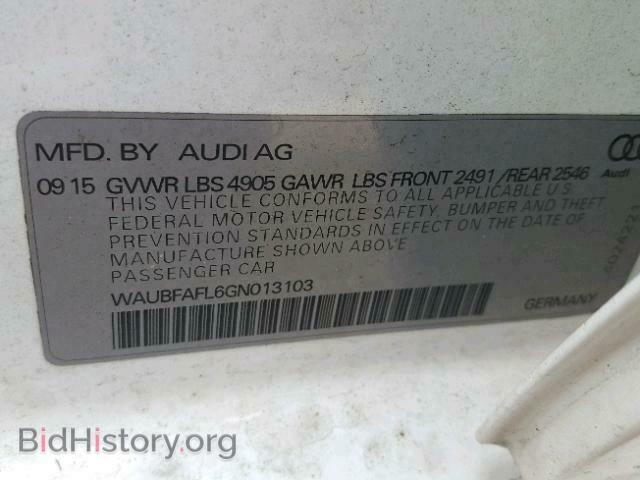 2016 AUDI A4 - VIN: WAUBFAFL6GN013103 - Фото 10