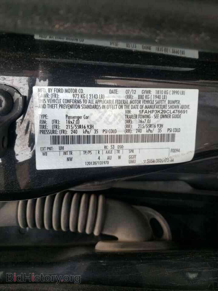 2012 FORD FOCUS - VIN: 1FAHP3K29CL476691 - Photo 10