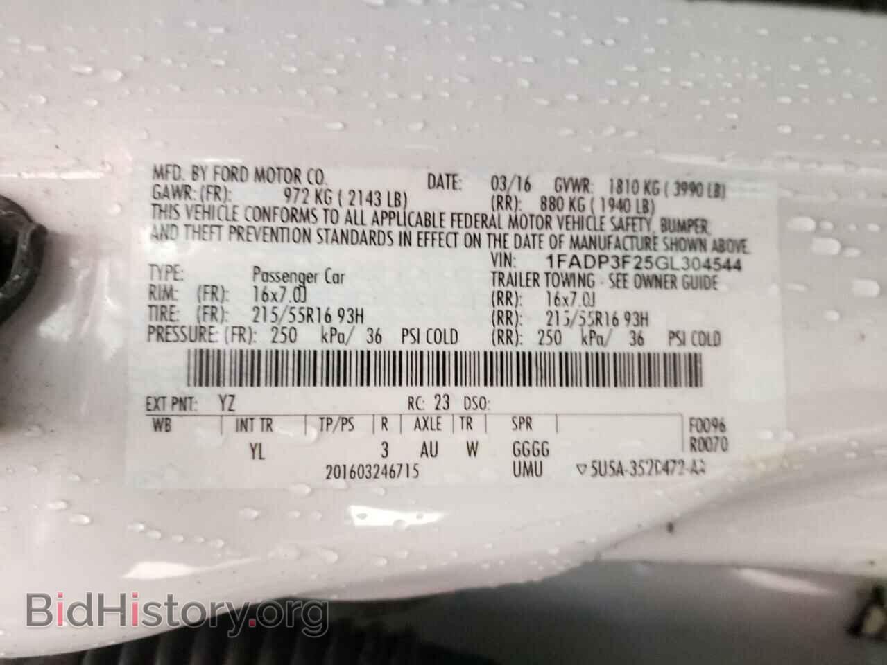 2016 FORD FOCUS - VIN: 1FADP3F25GL304544 - Photo 10