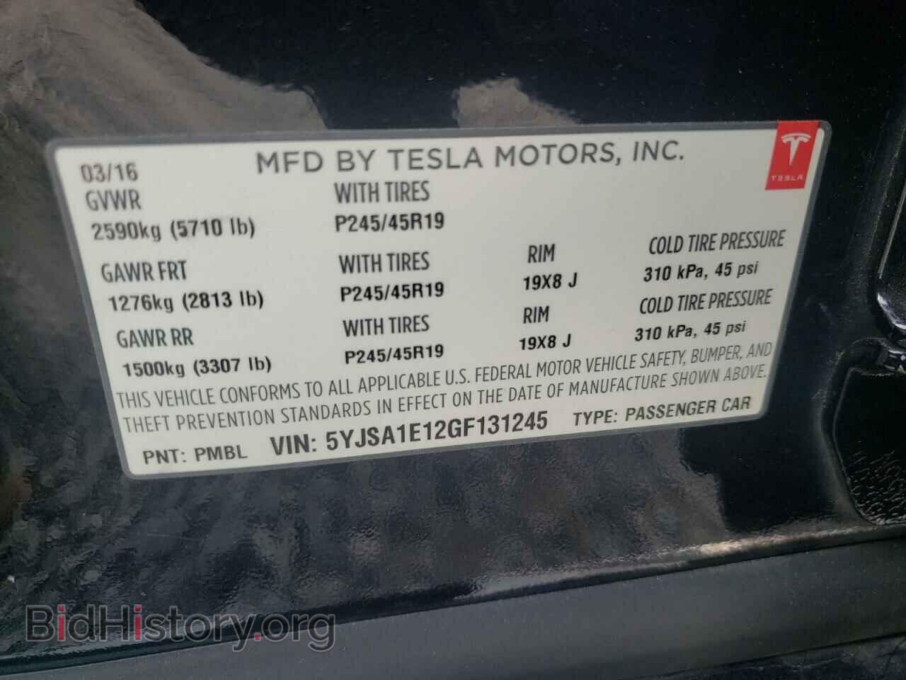 2016 TESLA MODEL S - VIN: 5YJSA1E12GF131245 - Photo 10