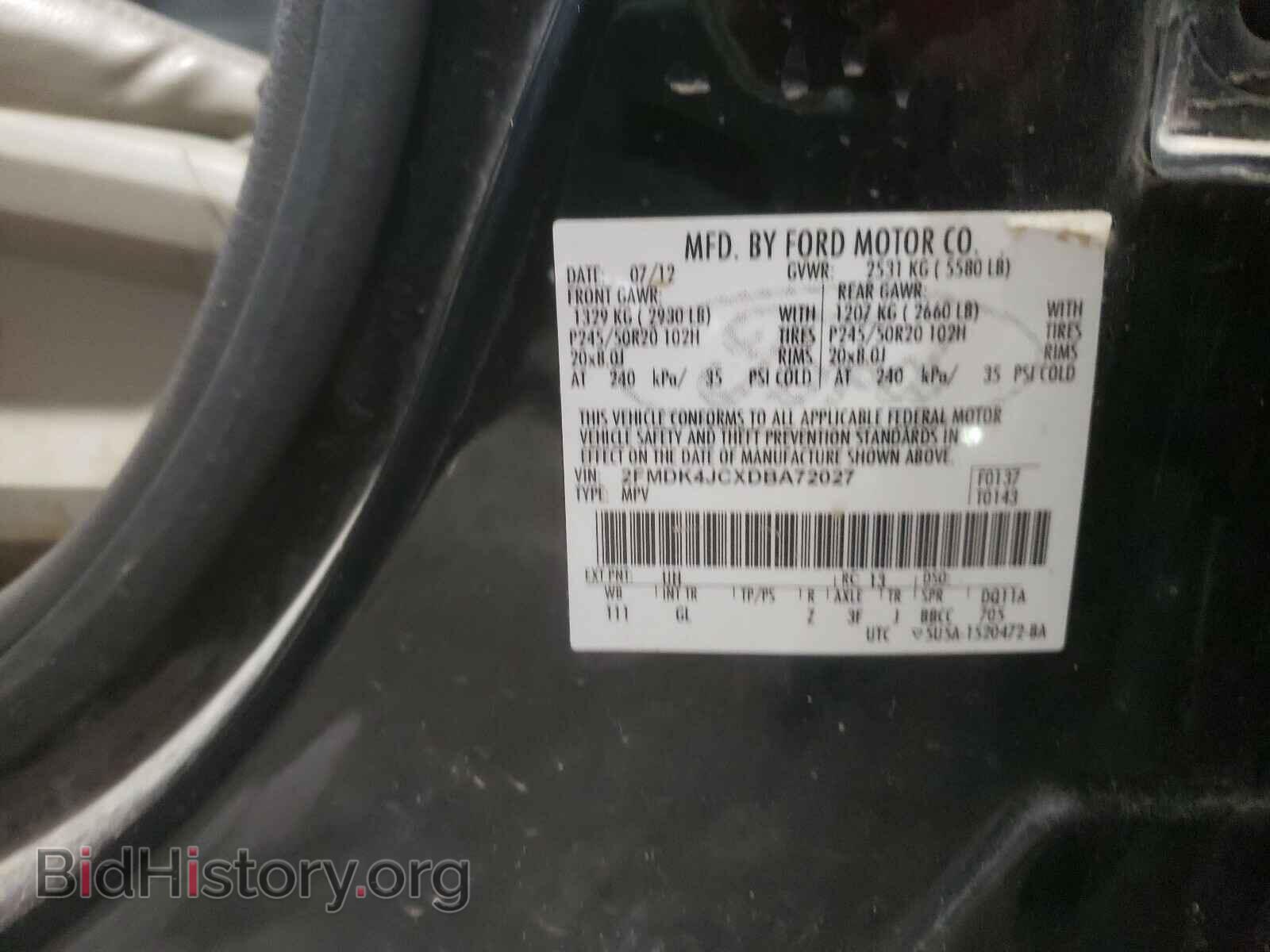 2013 FORD EDGE - VIN: 2FMDK4JCXDBA72027 - Photo 10