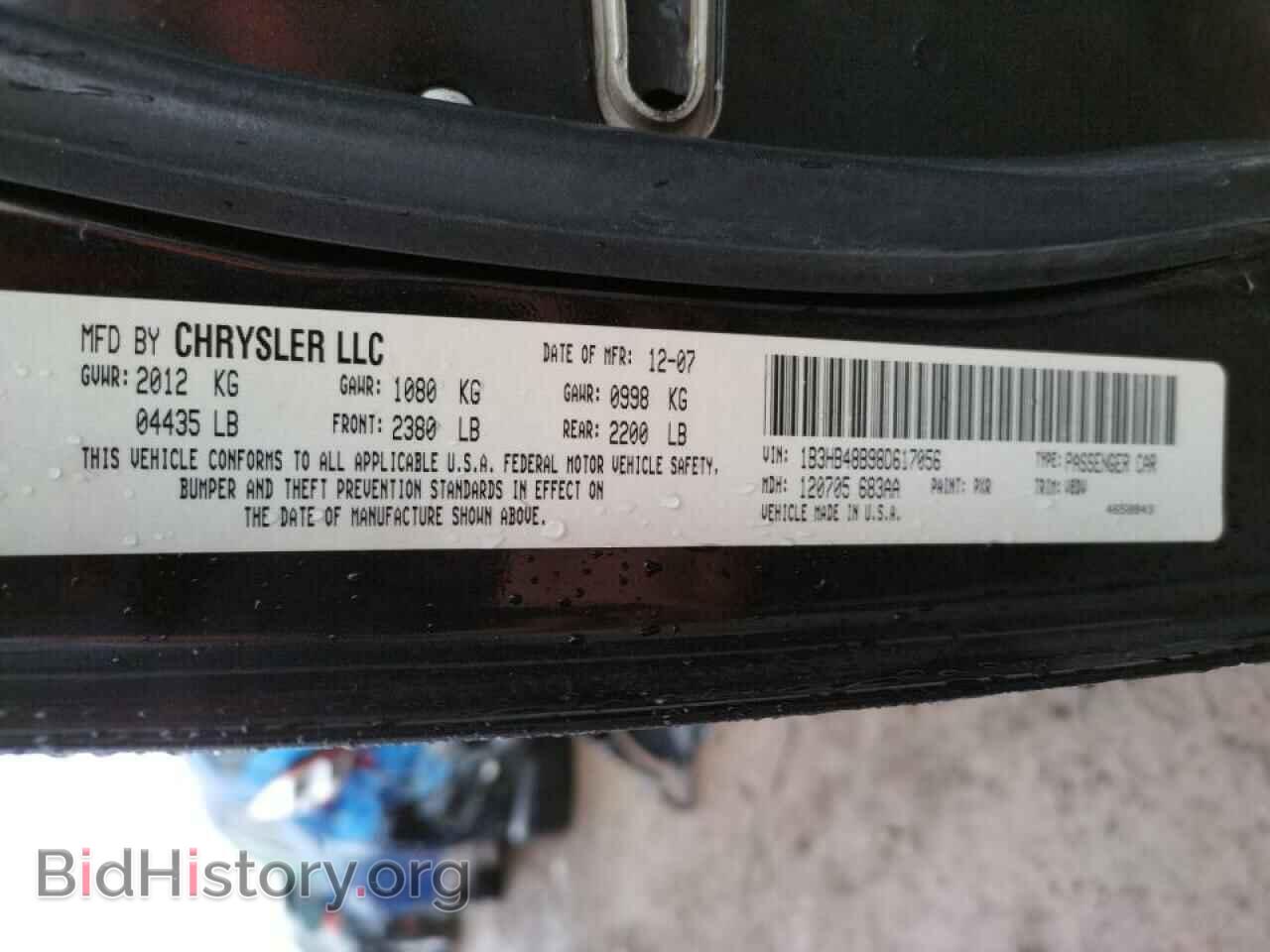 2008 DODGE CALIBER - VIN: 1B3HB48B98D617056 - Фото 10