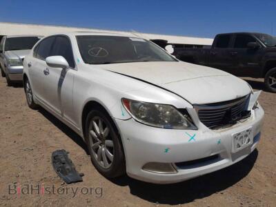 2007 Lexus LS460 LS 460l, белый — VIN JTHGL46F875008903, Copart