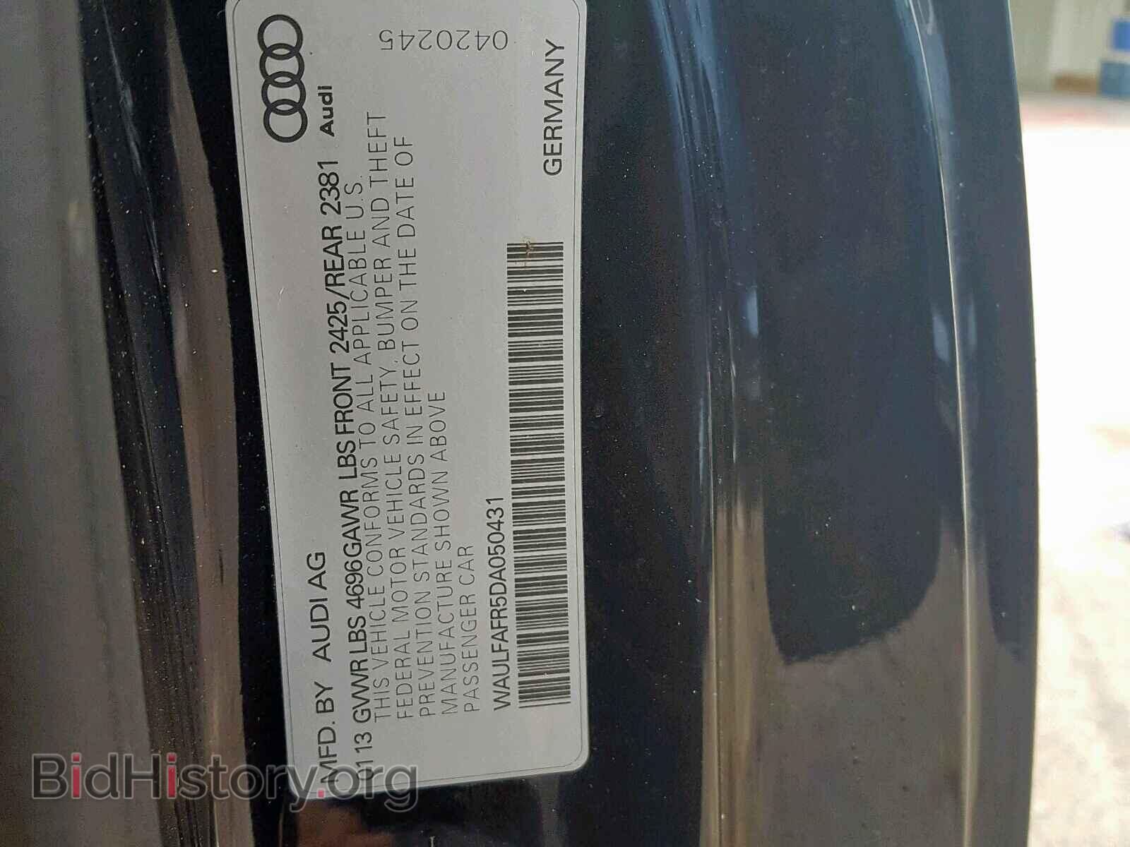 2013 AUDI A5 PREMIUM - VIN: WAULFAFR5DA050431 - Photo 10