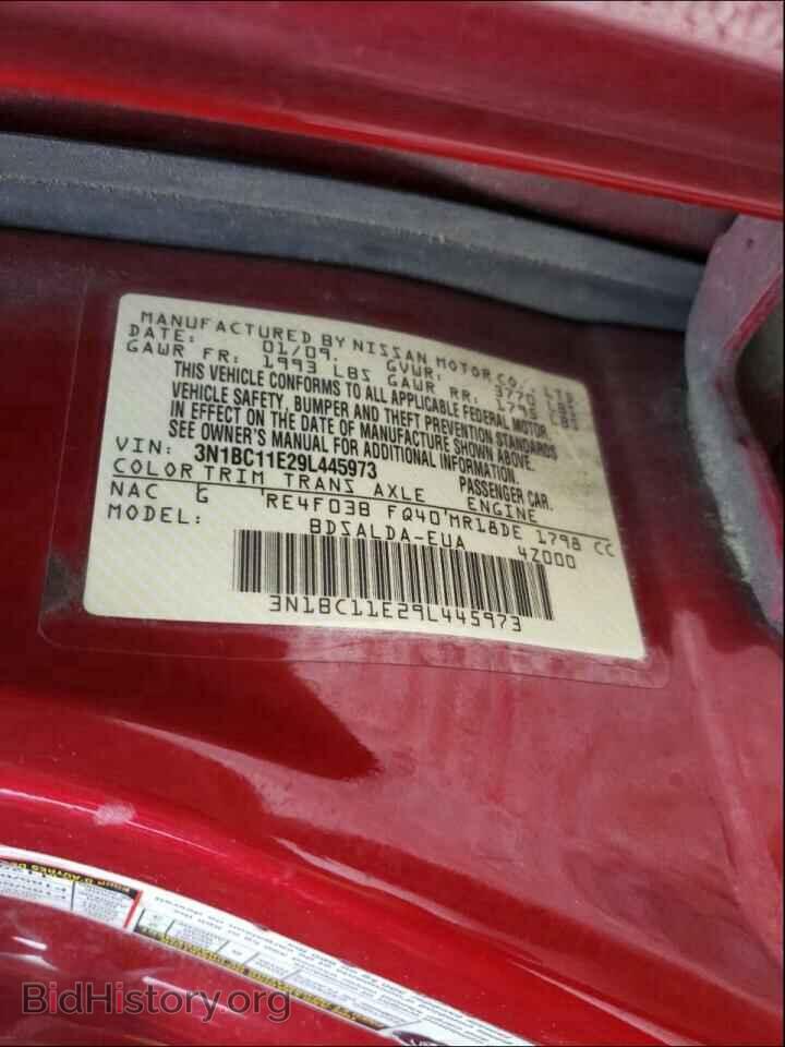 2009 NISSAN VERSA - VIN: 3N1BC11E29L445973 - Фото 10