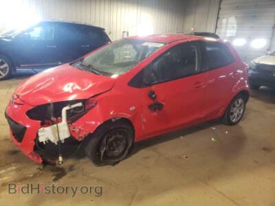 2014 Mazda 2 Sport, красный — VIN JM1DE1KZ3E0183549, Copart