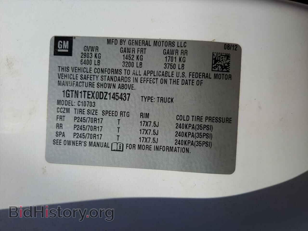 2013 GMC SIERRA - VIN: 1GTN1TEX0DZ145437 - Фото 10