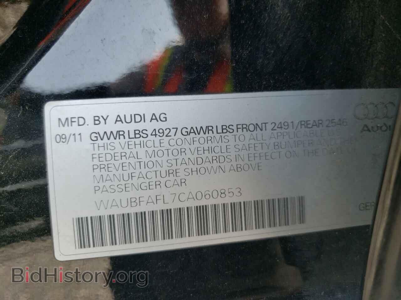 2012 AUDI A4 - VIN: WAUBFAFL7CA060853 - Photo 10