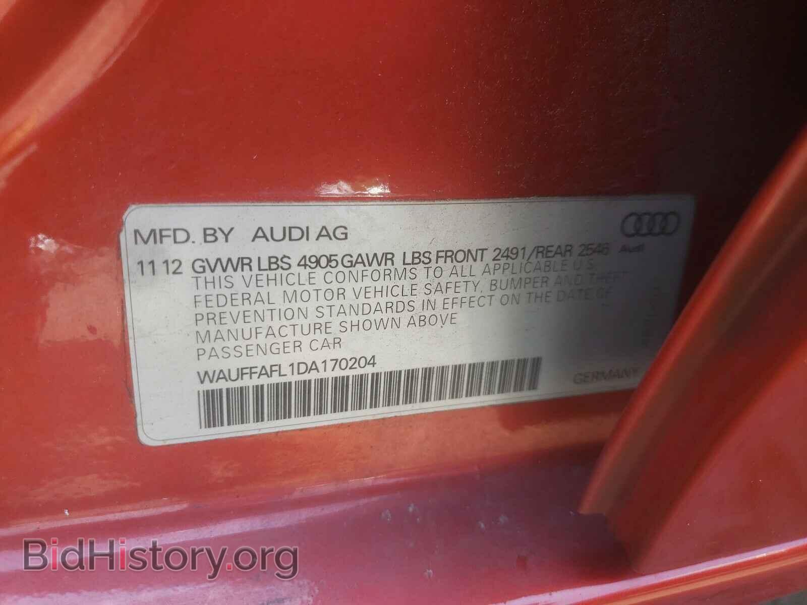 2013 AUDI A4 - VIN: WAUFFAFL1DA170204 - Photo 10