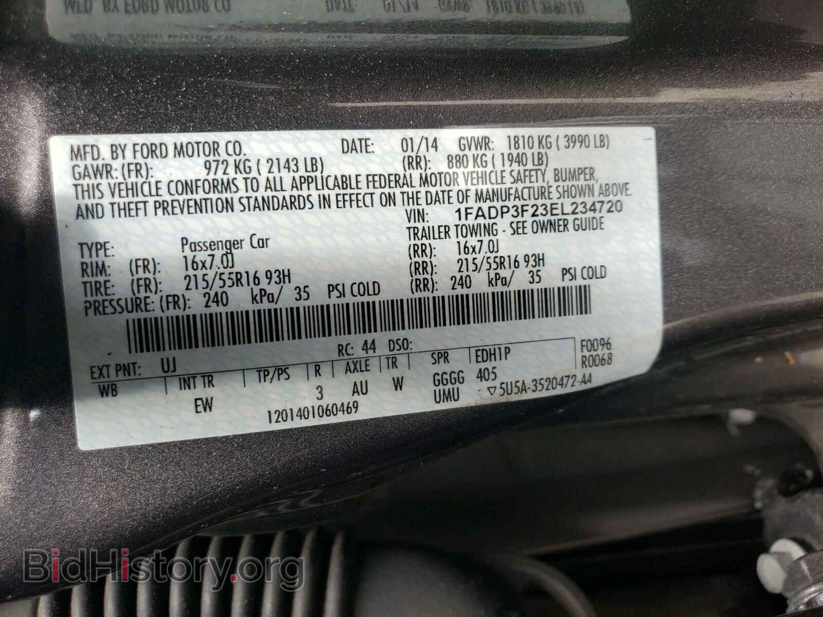 2014 FORD FOCUS - VIN: 1FADP3F23EL234720 - Photo 10