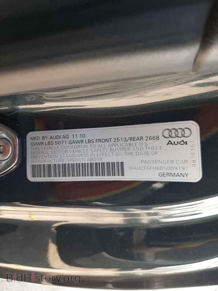 2011 AUDI A5 - VIN: WAUCFAFH8BN009191 - Фото 10