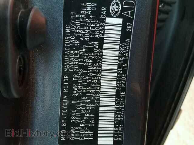 2011 TOYOTA COROLLA - VIN: 2T1BU4EEXBC657762 - Фото 10