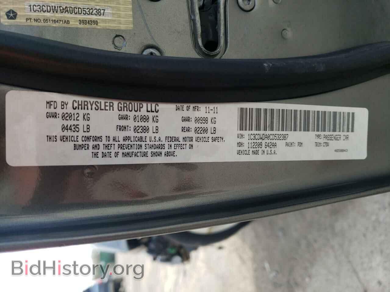 2012 DODGE CALIBER - VIN: 1C3CDWDA0CD532387 - Photo 10