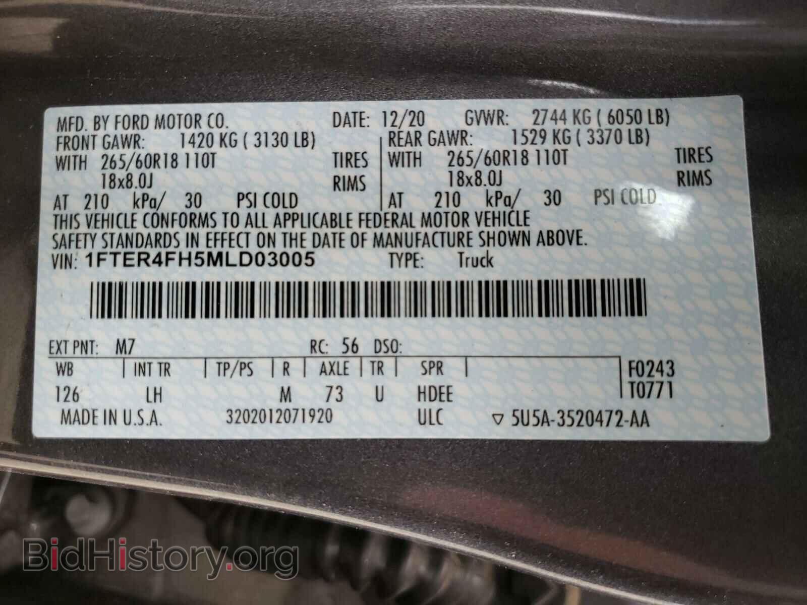 2021 FORD RANGER - VIN: 1FTER4FH5MLD03005 - Photo 10