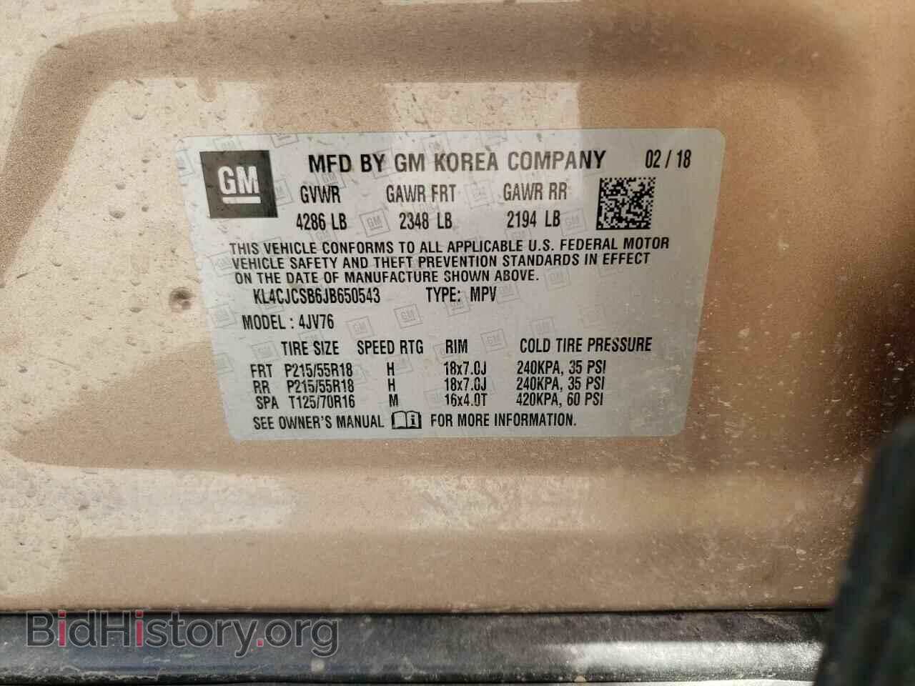 2018 BUICK ENCORE - VIN: KL4CJCSB6JB650543 - Photo 10