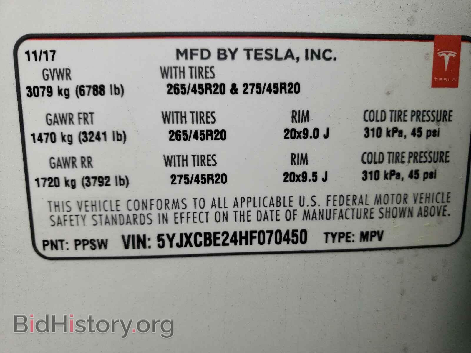 2017 TESLA MODEL X - VIN: 5YJXCBE24HF070450 - Photo 10