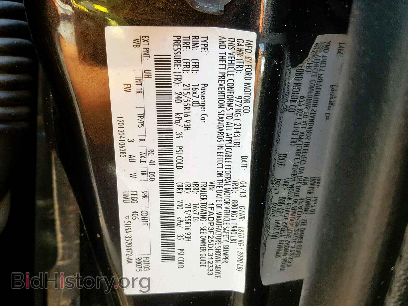 2013 FORD FOCUS SE - VIN: 1FADP3F25DL312333 - Фото 10