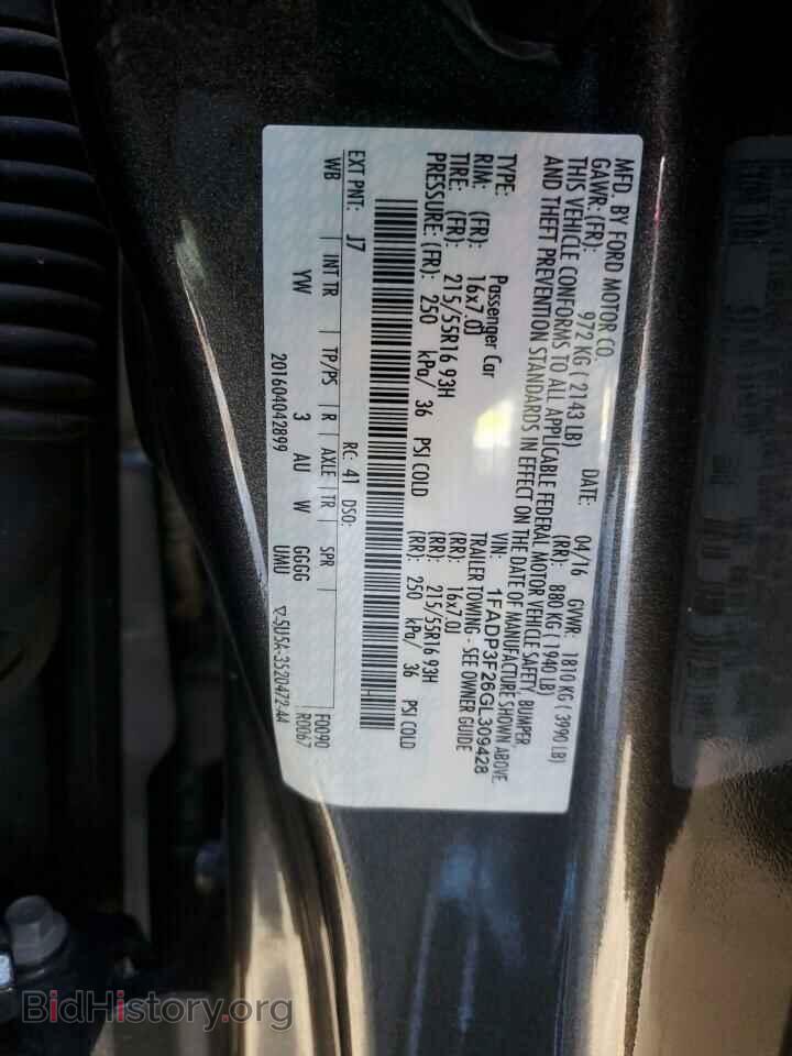 2016 FORD FOCUS - VIN: 1FADP3F26GL309428 - Фото 12