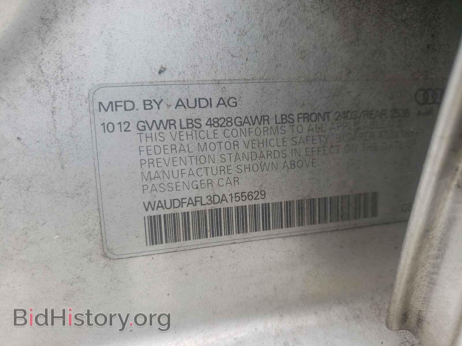 2013 AUDI A4 - VIN: WAUDFAFL3DA155629 - Фото 10
