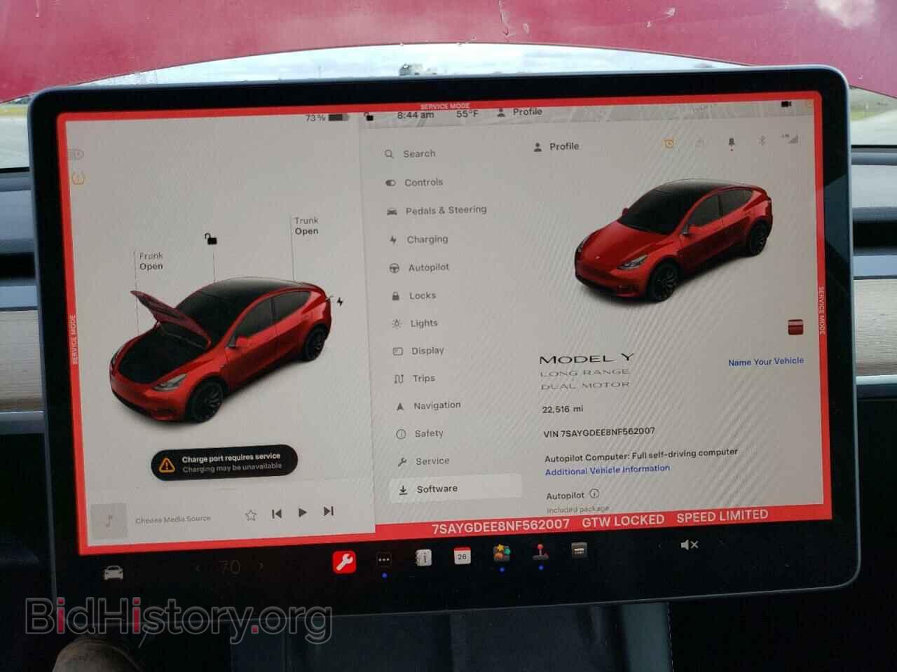 2022 TESLA MODEL Y - VIN: 7SAYGDEE8NF562007 - Фото 9