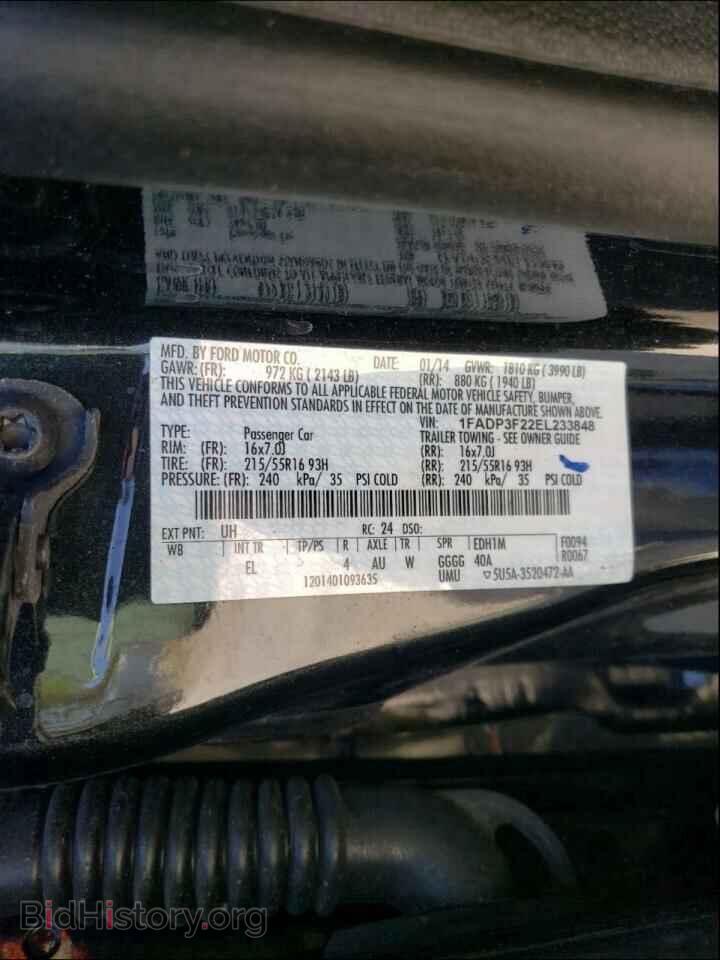 2014 FORD FOCUS - VIN: 1FADP3F22EL233848 - Фото 10