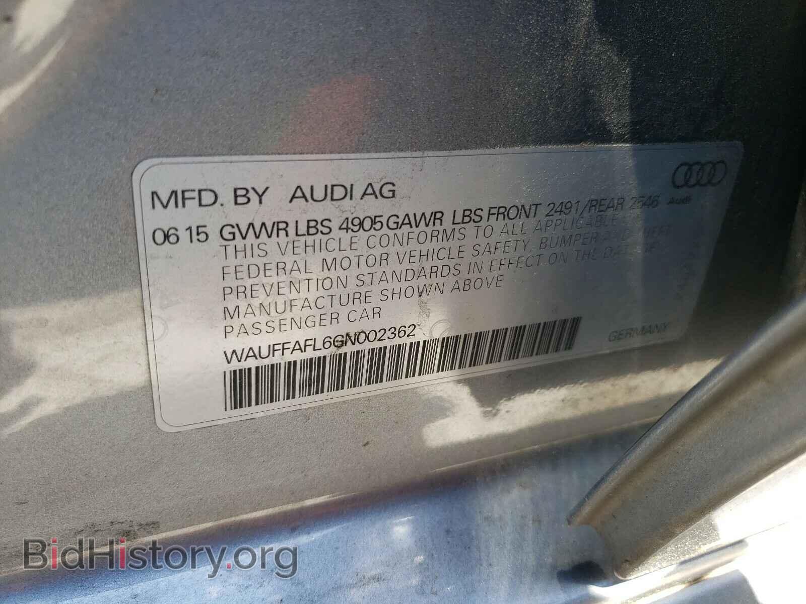2016 AUDI A4 - VIN: WAUFFAFL6GN002362 - Photo 10