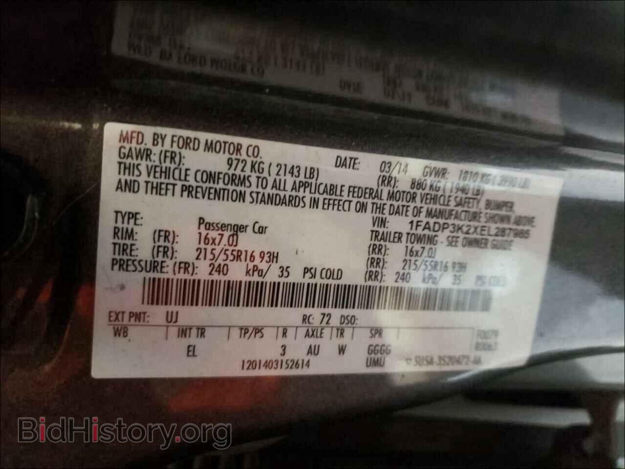 2014 FORD FOCUS - VIN: 1FADP3K2XEL287985 - Photo 10