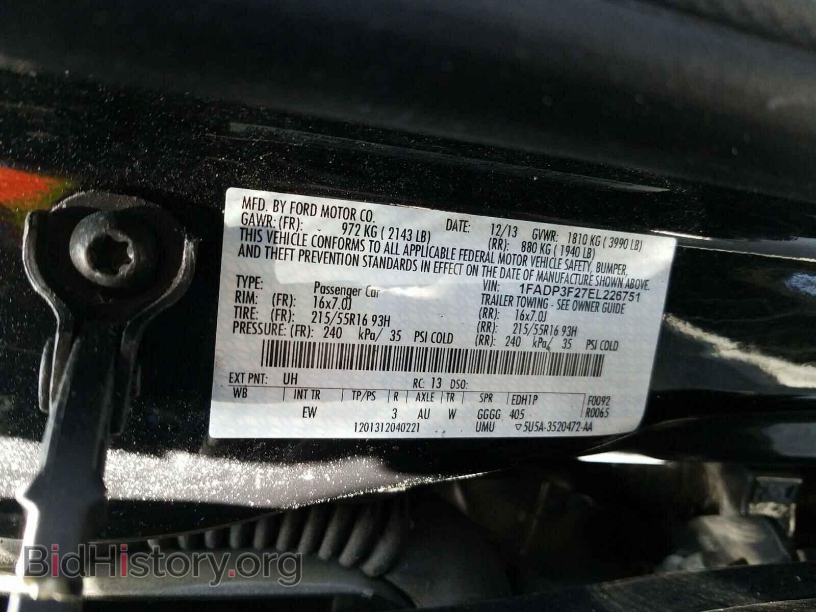 2014 FORD FOCUS - VIN: 1FADP3F27EL226751 - Photo 10
