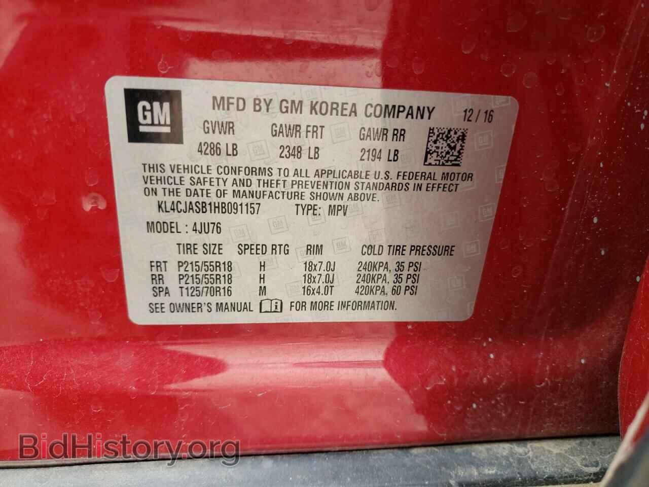 2017 BUICK ENCORE - VIN: KL4CJASB1HB091157 - Photo 10