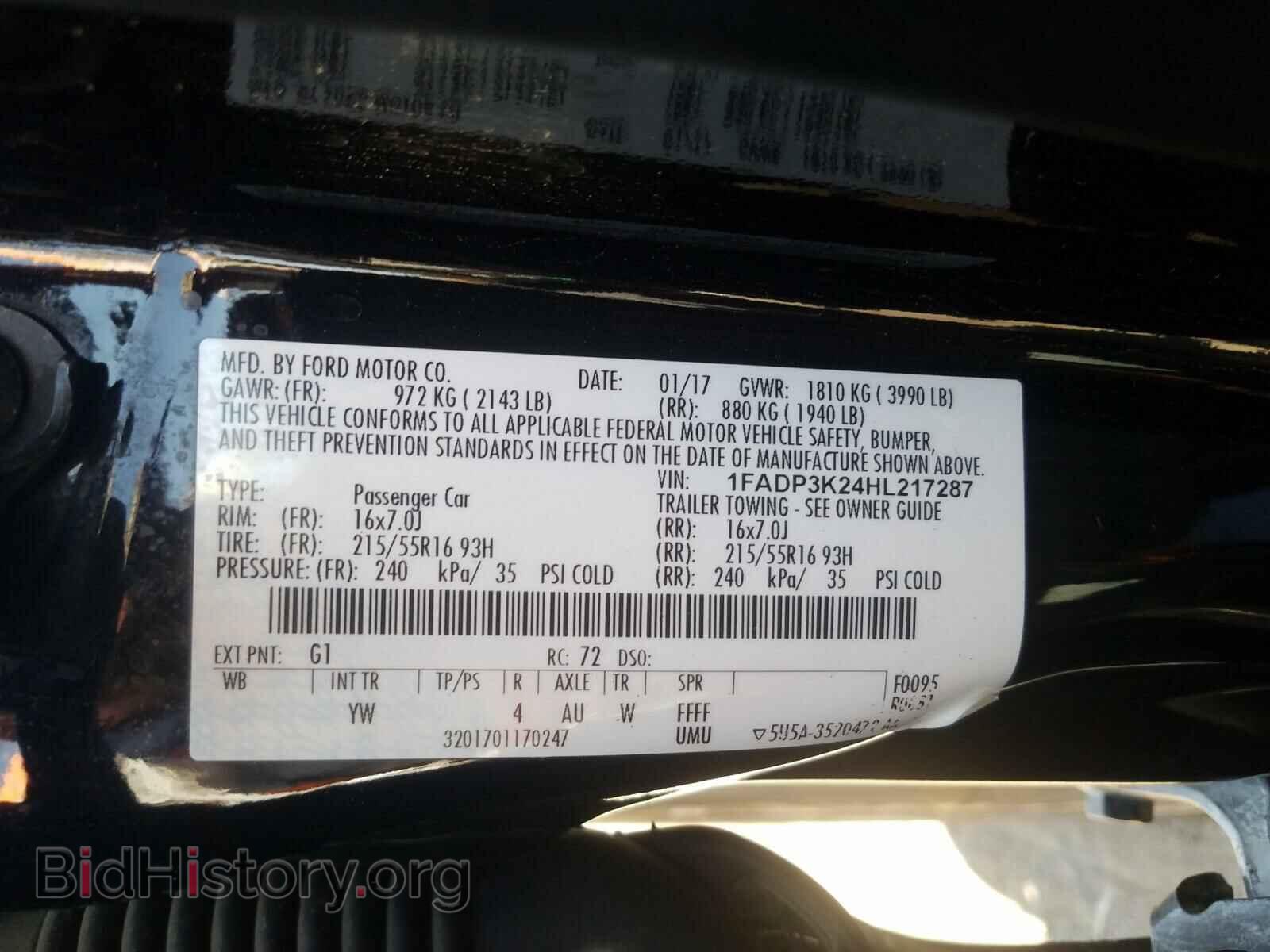 2017 FORD FOCUS - VIN: 1FADP3K24HL217287 - Photo 10
