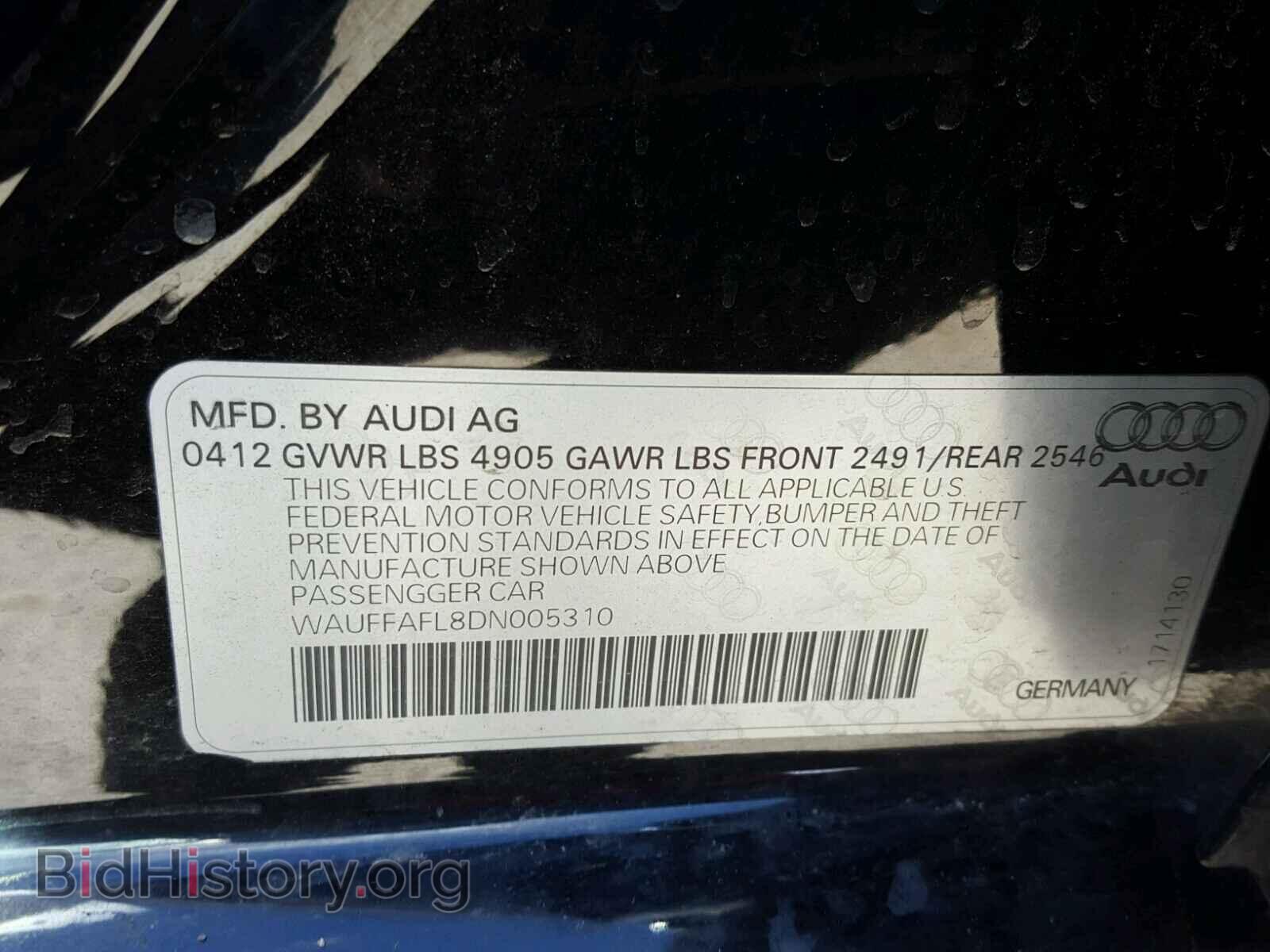 2013 AUDI A4 - VIN: WAUFFAFL8DN005310 - Фото 10