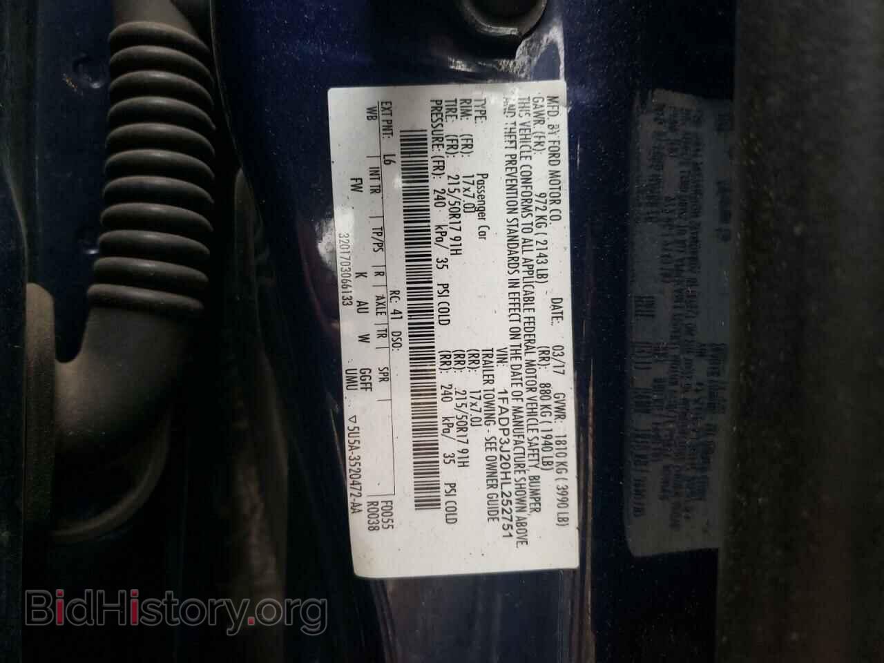 2017 FORD FOCUS - VIN: 1FADP3J20HL252751 - Фото 12