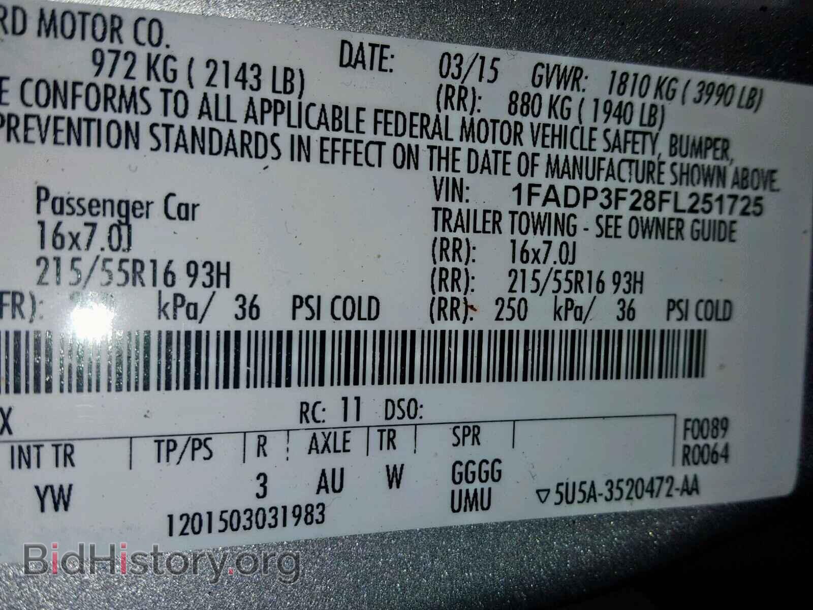 2015 FORD FOCUS SE - VIN: 1FADP3F28FL251725 - Фото 10