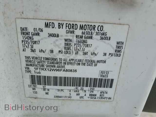 2006 FORD All Models - VIN: 1FTRX12W96FA80835 - Photo 12