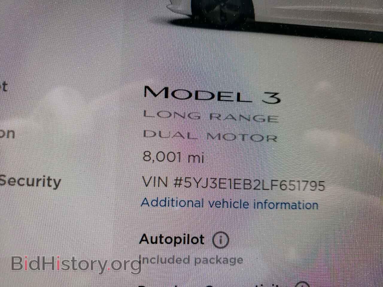 2020 TESLA MODEL 3 - VIN: 5YJ3E1EB2LF651795 - Photo 8