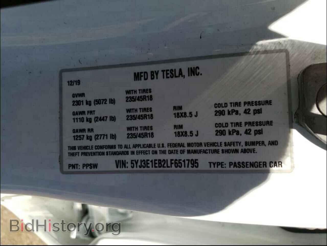 2020 TESLA MODEL 3 - VIN: 5YJ3E1EB2LF651795 - Photo 10