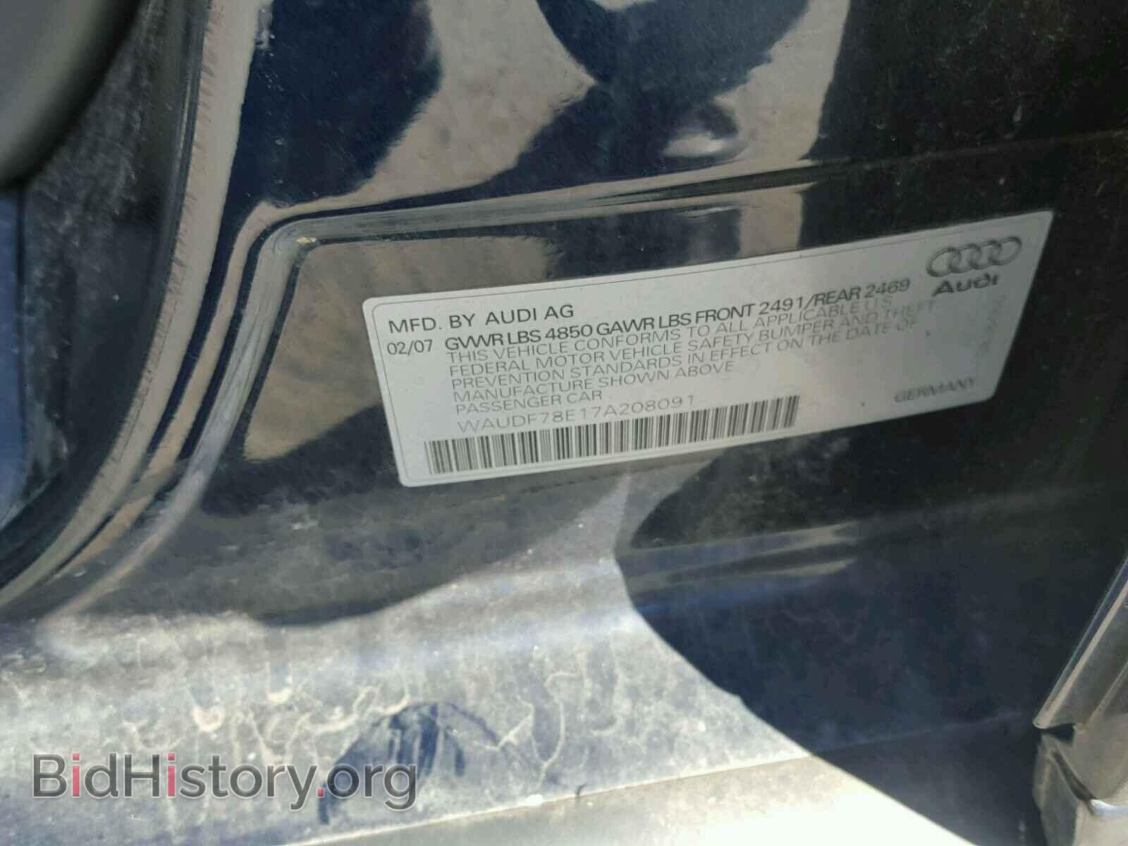 2007 AUDI A4 - VIN: WAUDF78E17A208091 - Photo 10