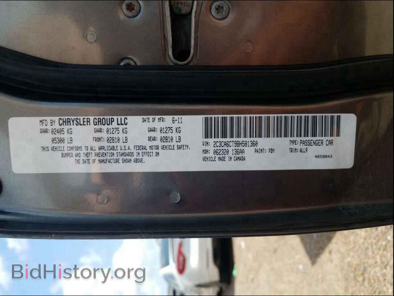 2011 CHRYSLER 300 - VIN: 2C3CA6CT9BH581360 - Фото 10