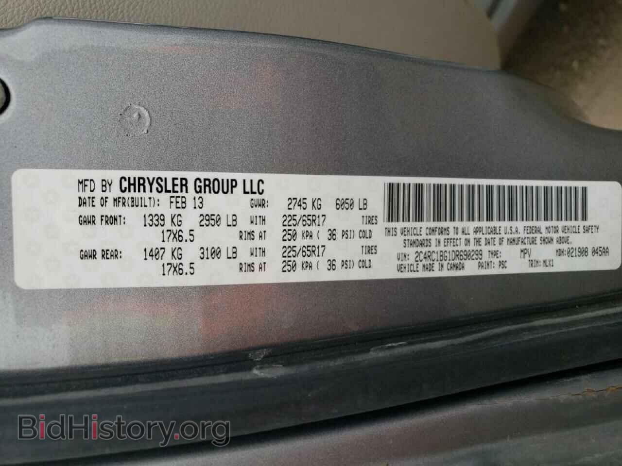 2013 CHRYSLER MINIVAN - VIN: 2C4RC1BG1DR690299 - Photo 10