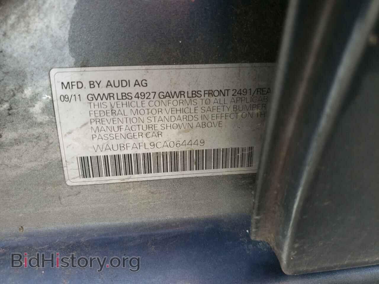 2012 AUDI A4 - VIN: WAUBFAFL9CA064449 - Photo 10