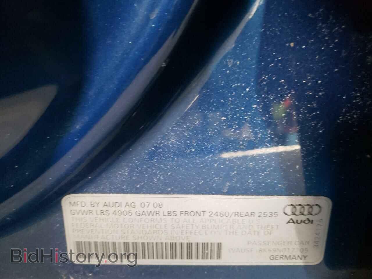 2009 AUDI A4 - VIN: WAUSF78K59N017105 - Фото 13