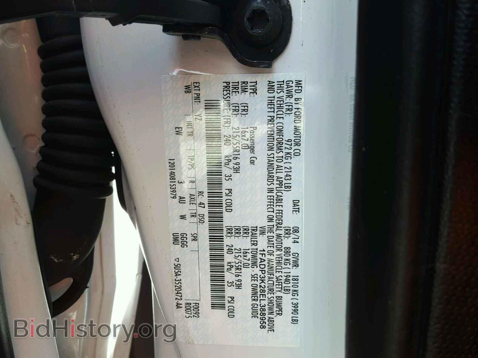 2014 FORD FOCUS - VIN: 1FADP3K28EL388958 - Photo 10