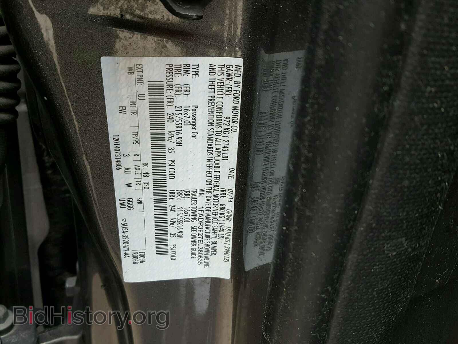 2014 FORD FOCUS - VIN: 1FADP3F27EL380635 - Photo 10