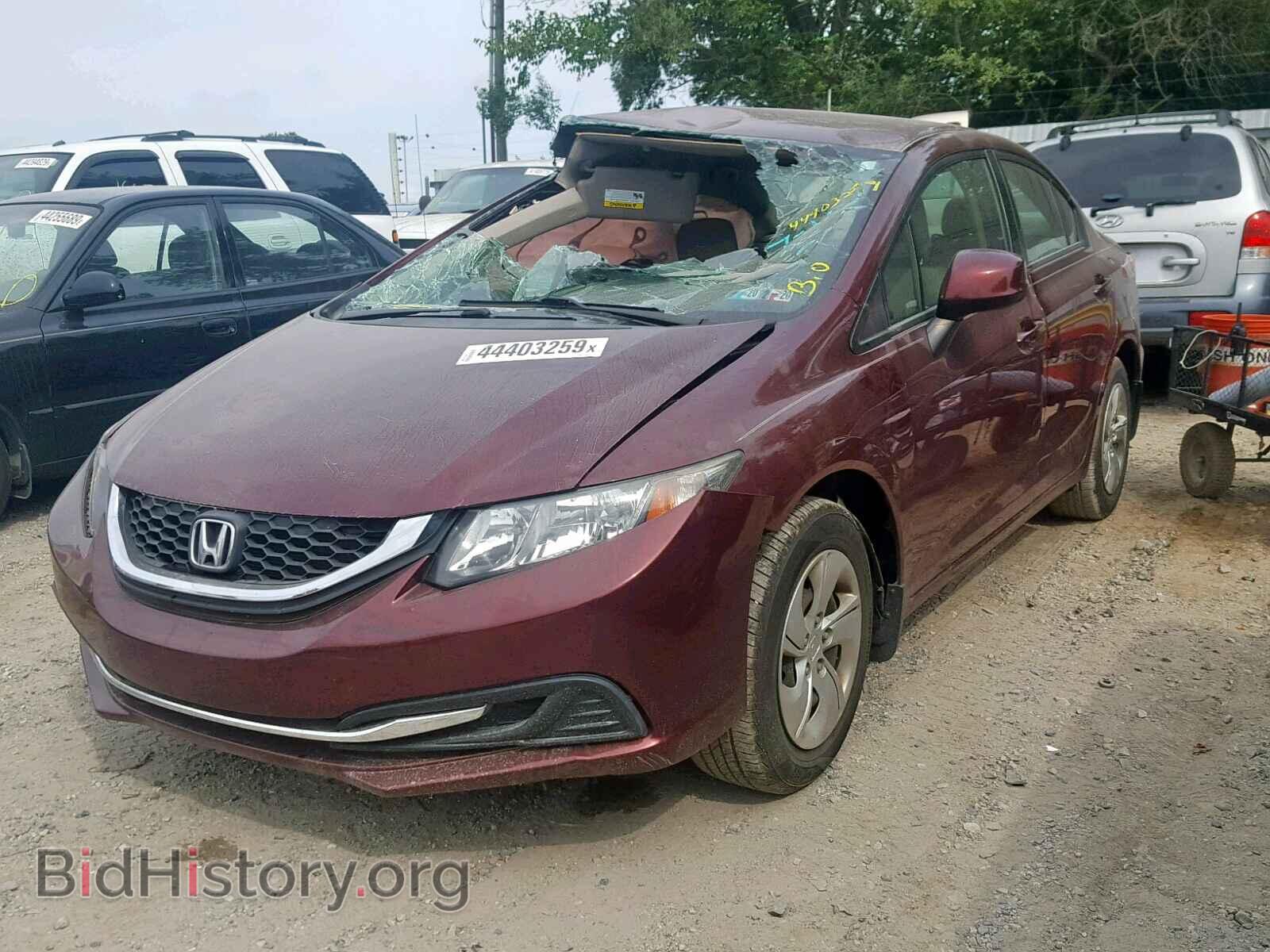 2013 HONDA CIVIC LX - VIN: 2HGFB2F52DH545896 - Фото 2