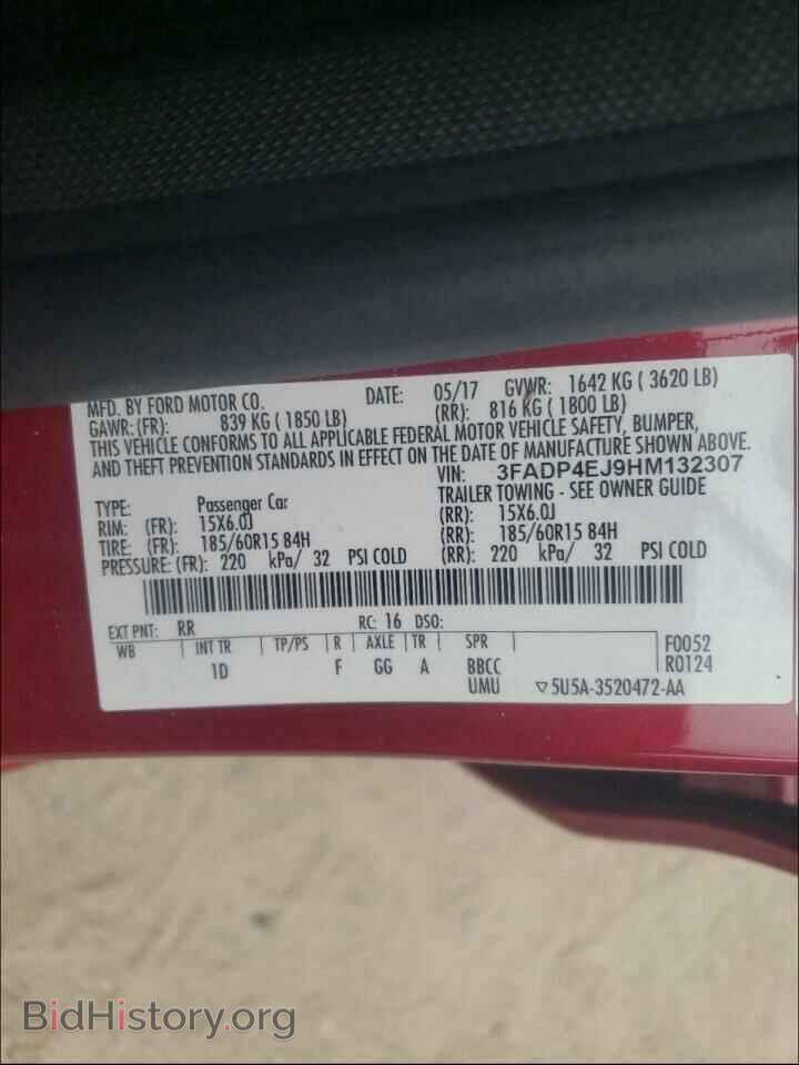 2017 FORD FIESTA - VIN: 3FADP4EJ9HM132307 - Фото 10