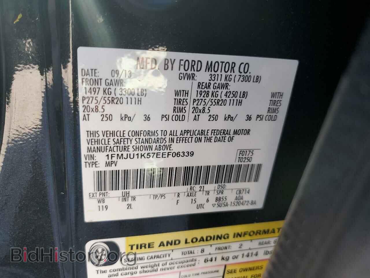 2014 FORD EXPEDITION - VIN: 1FMJU1K57EEF06339 - Фото 13