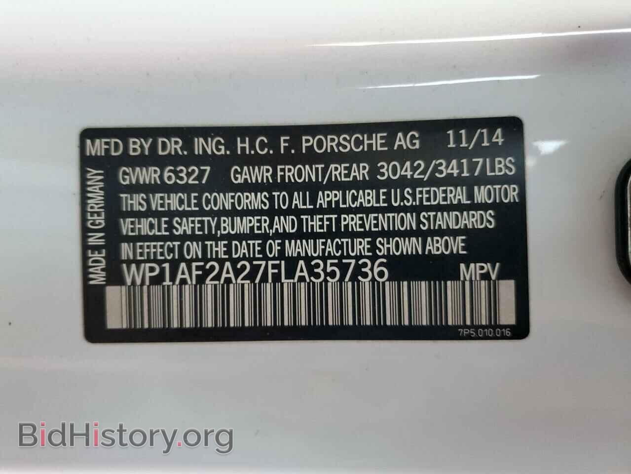 2015 PORSCHE CAYENNE - VIN: WP1AF2A27FLA35736 - Фото 13
