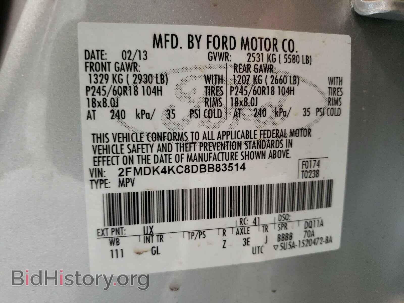 2013 FORD EDGE - VIN: 2FMDK4KC8DBB83514 - Photo 10