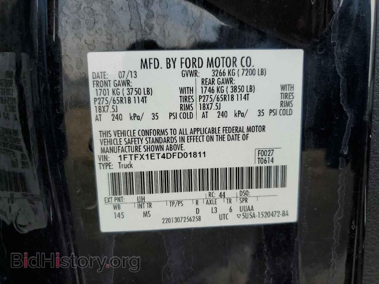 2013 FORD F-150 - VIN: 1FTFX1ET4DFD01811 - Фото 12